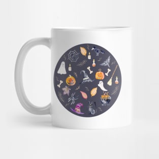 Halloween Watercolor Navy Mug